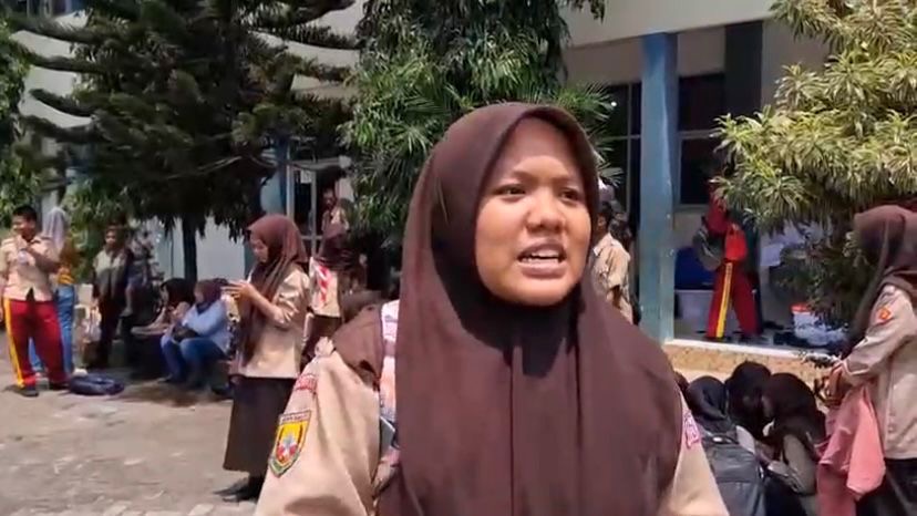Salah satu saksi mata, Siti Marsyifah, siswi kelas 11, Foto/Echa Nur Maulida
