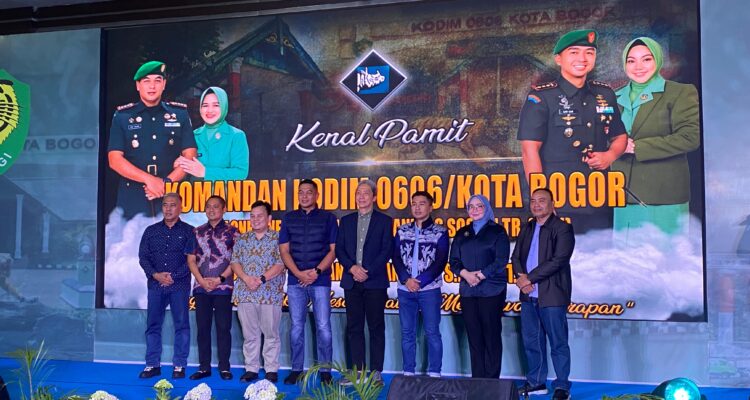 Foto bersama antara Pimpinan Kota Bogor saat pisah sambut Dandim 0606 Kota Bogor, Foto/Echa Nur Maulida