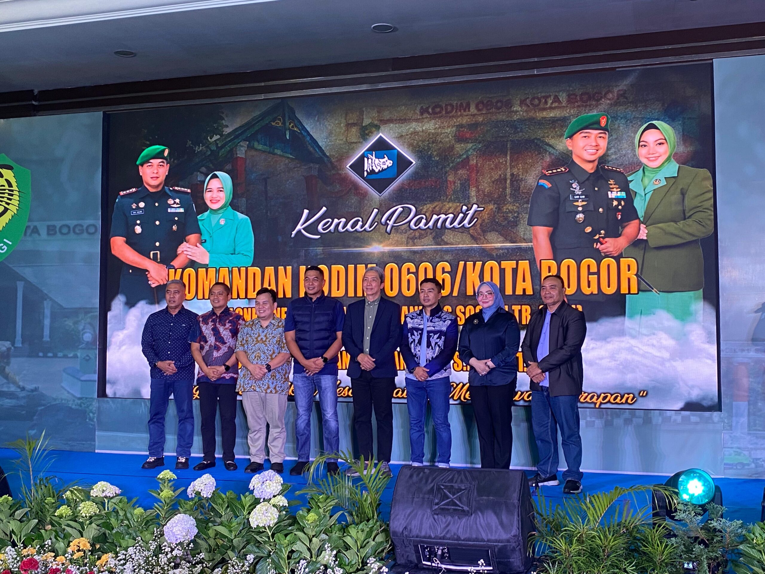 Foto bersama antara Pimpinan Kota Bogor saat pisah sambut Dandim 0606 Kota Bogor, Foto/Echa Nur Maulida