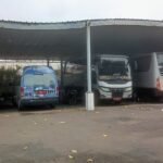 Kondisi bis dan mobil dinas DPRD Kota Bogor yang terparkir, Foto/Istimewa