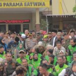 Foto bersama Polresta Bogor Kota, Dandim dan para ormas dan ojol dalam deklarasi Damai, Foto/Istimewa
