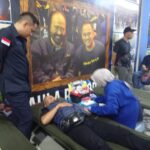 Ketua DPD Partai Nasdem Kota Bogor, Benninu Argoebie saat menghadiri acara donor darah, Foto/Istimewa