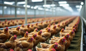 Gambar Ilustrasi ayam ras, Foto/Meta Ai