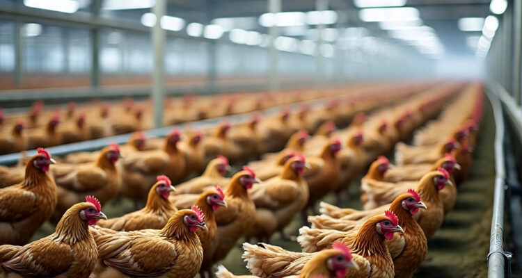 Gambar Ilustrasi ayam ras, Foto/Meta Ai