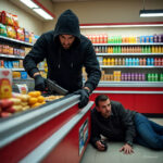 Gambar ilustrasi pencurian minimarket di Klapunggal Bogor, Foto/Meta Ai