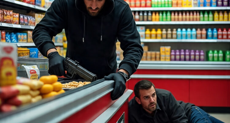 Gambar ilustrasi pencurian minimarket di Klapunggal Bogor, Foto/Meta Ai