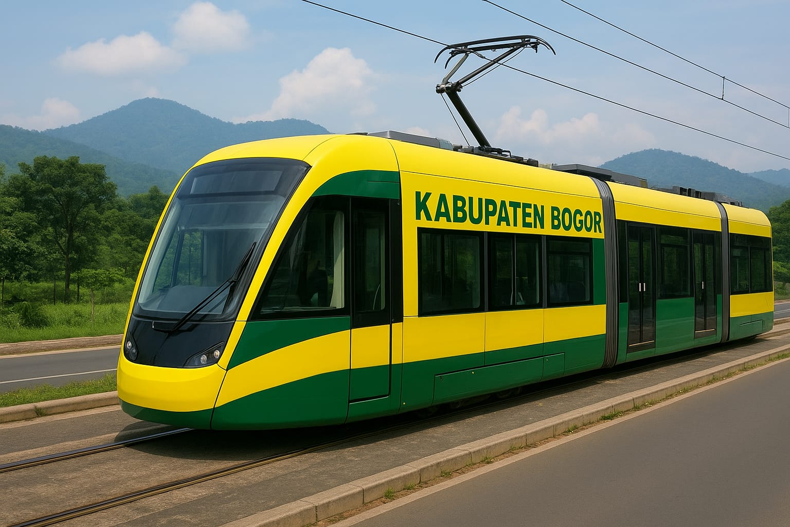 Gambar ilustrasi Jaringan kereta Kabupaten Bogor, foto/Meta Ai