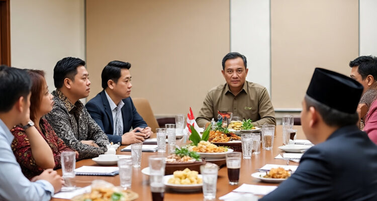 Gambar ilustrasi anggaran makan minum (mamin) untuk rapat-rapat dalam membahas kepentingan warga serta audiensi warga bersama, Foto/Meta AI