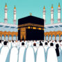 Gambar ilustrasi ibadah haji, foto/Meta AI