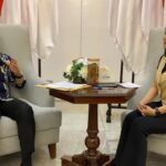 Wali kota bogor, Dedie A Rachim bersama host rekam24, Shinta Febriani, Foto/Adi Wirman