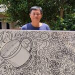 seniman Kota Bogor yakni adalah Yonky Doodle Artis Kota Bogor yang telah melalang buana di berbagai kreasi seni doodle, Foto/Istimewa