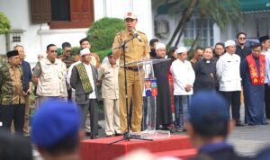 Wali Kota Bogor, Dedie A Rachim saat memimpin apel solidaritas untuk peristiwa bencana di Aceh dan Sumatera Barat juga Sumatera Utara, Foto/Diskominfo Kota Bogor Wali Kota Bogor, Dedie A Rachim saat memimpin apel solidaritas untuk peristiwa bencana di Aceh dan Sumatera Barat juga Sumatera Utara, Foto/Diskominfo Kota Bogor