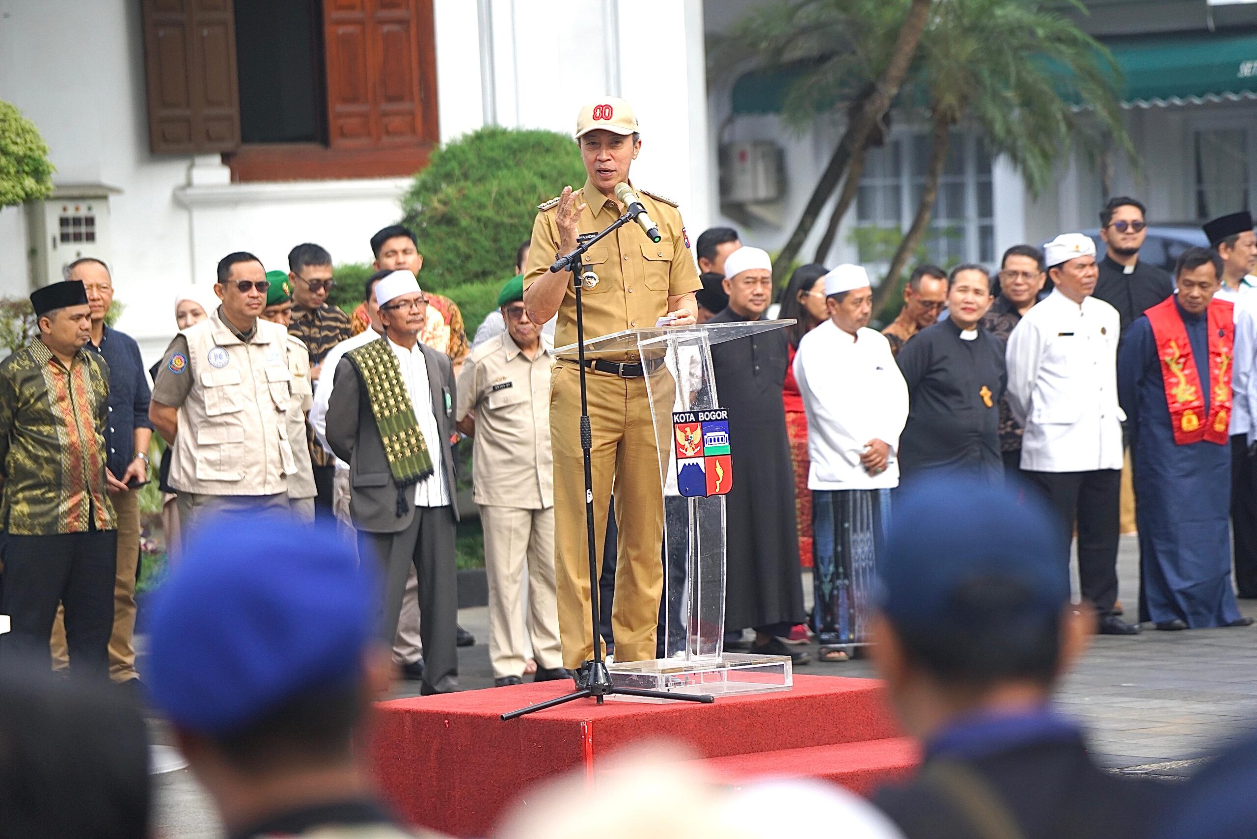 Wali Kota Bogor, Dedie A Rachim saat memimpin apel solidaritas untuk peristiwa bencana di Aceh dan Sumatera Barat juga Sumatera Utara, Foto/Diskominfo Kota Bogor
