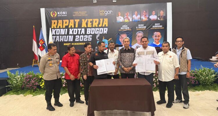 Foto bersama Wali Kota Bogor, Dedie A Rachim saat rapar kerja Koni Kota Bogor, Foto/Humas Koni Kota Bogor