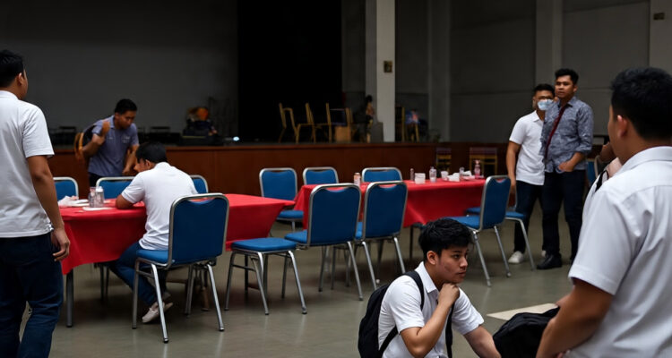 Gambar ilustrasi gambar Ilustrasi Dugaan tindak kekerasan terjadi setelah sebuah kegiatan organisasi mahasiswa di Kota Bogor, Foto/Meta Ai