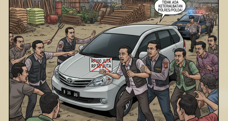 Gambar Ilustrasi Enam Oknum Wartawan Peras Pengusaha di Cigudeg, Foto/Gemini AI