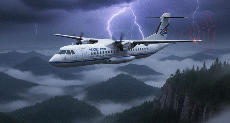 Gambar Ilustrasi pesawat ATR 400 milik Indonesia Air Transport