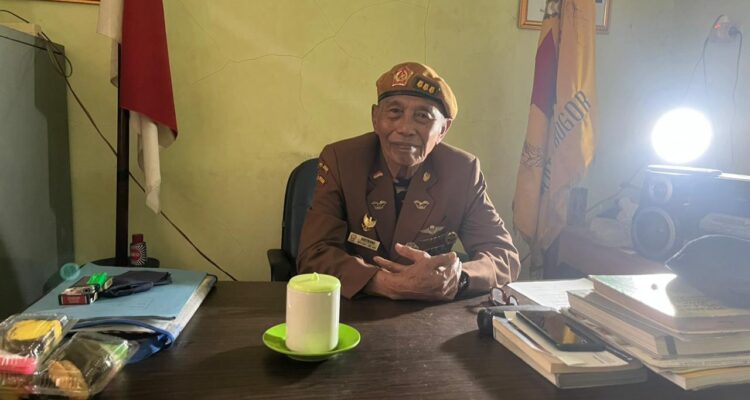 Ketua LVRI Kota Bogor yang juga pejuang kemerdekaan asal Kota Bogor, Sutrisno,Foto/Adi Wirman