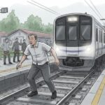 Gambar Ilustrasi tertabrak kereta rel listrik (KRL), Foto/Gemini AI