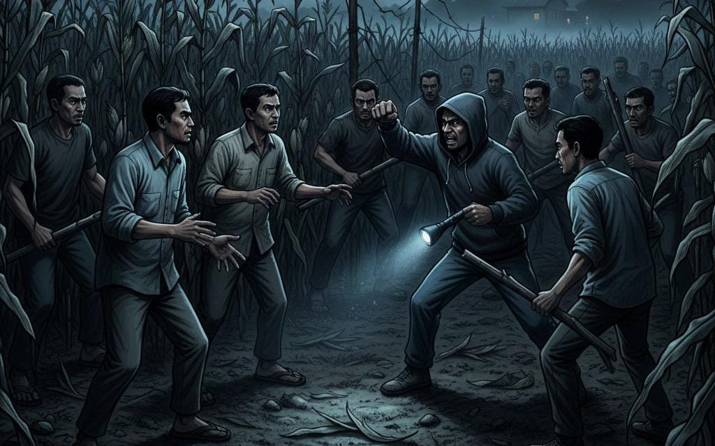 Gambar Ilustrasi Pengeroyokan, Foto/Gemini AI Gambar Ilustrasi Pengeroyokan, Foto/Gemini AI