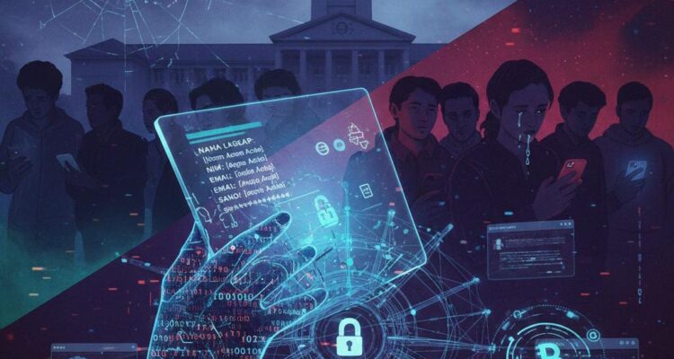 Gambar ilustrasi data bocor dan diperjualbelikan secara bebas di situs gelap atau Dark Web, foto/Gemini AI