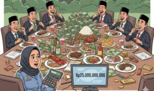 Gambar Ilustrasi anggaran untuk Jamuan makan dan Nataru di BKAD Kota Bogor, Foto/ Gemini Ai