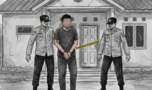 Gambar Ilustrasi pelaku pembun4h4n di Sukaraja Bogor, Foto/Gemini AI
