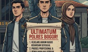 Gambar Ilustrasi LBH PMII Ulitamtum Polres Bogor soal kasus pelecehan seksual yang mandek dua tahun, Foto/Gemini AI