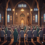 Gambar Ilustrasi sholat tarawih, Foto/Gemini Ai