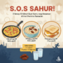 Gambar Ilustrasi menu siap saji jika kesiangan dalam sahur di bulan suci ramadan 2026, Foto/Gemini AI