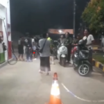 Kondisi SPBU Parung Panjang yang terkotaminasi air sehingga beberapa kendaraan alami mogok, Foto/SS Instagram