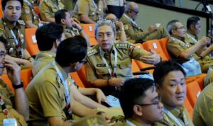 Wali Kota Bogor, Dedie A Rachim saat mengikuti Rapat Koordinasi Nasional (Rakornas) 2026 di Sentul International Convention Center (SICC), Senin (2/2/2026), Foto/Diskominfo Kota Bogor