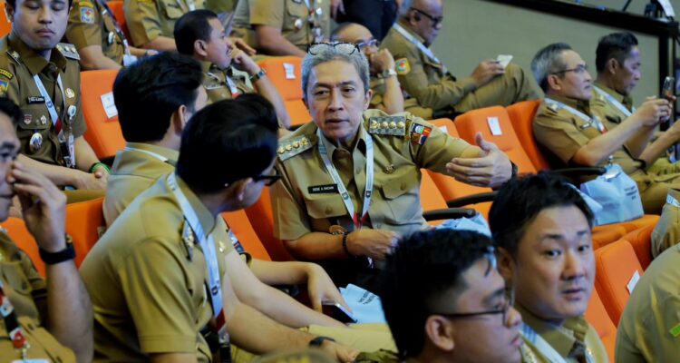 Wali Kota Bogor, Dedie A Rachim saat mengikuti Rapat Koordinasi Nasional (Rakornas) 2026 di Sentul International Convention Center (SICC), Senin (2/2/2026), Foto/Diskominfo Kota Bogor