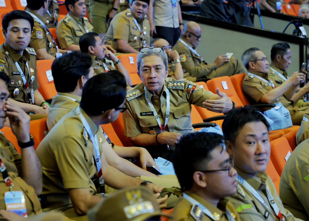 Wali Kota Bogor, Dedie A Rachim saat mengikuti Rapat Koordinasi Nasional (Rakornas) 2026 di Sentul International Convention Center (SICC), Senin (2/2/2026), Foto/Diskominfo Kota Bogor