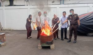 Kejaksaan Negeri Kota Bogor Pemusnahan barang bukti yang sudah berkekuatan hukum tetap, Foto/Isitimewa