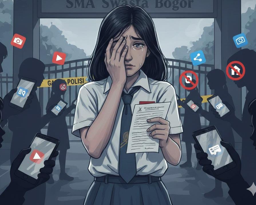 gambar ilustrasi siswi kelas 3 SMA Swasta di Kota Bogor jadi korban revenge porn dan teracan dikeluarkan sekolah, foto/Istimewa