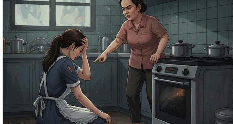 Gambar Ilustrasi seorang perempuan aniaya ART/ Foto/Gemini