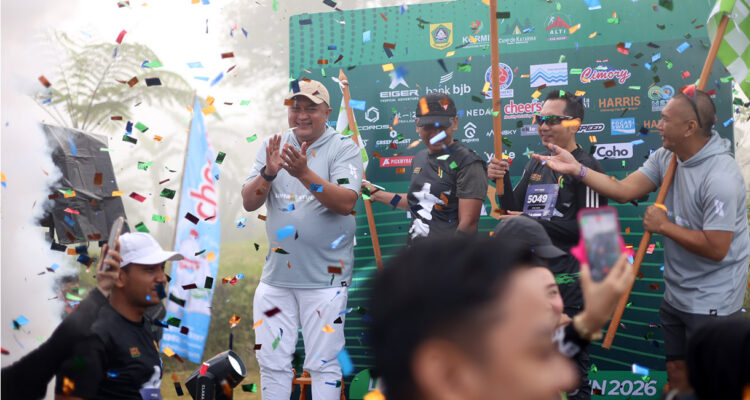 Bupati Bogor, Rudy Susmanto saar melepas 1.400 pelari Sentul Trail Run 2026, Foto/Diskominfo Kabupaten Bogor
