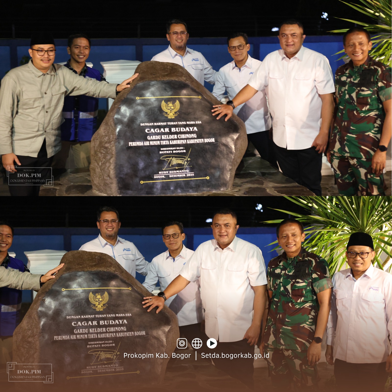 Bupati Bogor, Rudy Susmanto meresmikan Kelder Air Cibinong sebagai Cagar Budaya, Foto/Diskominfo Kabupaten Bogor