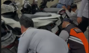 Dishub Kota Bogor sedang melakukan penertiban terhadap parkir liar fdi Jalan Juanda, deoan Kantor KPP samping BTM, Foto/Isitmewa