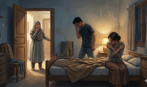 Gambar Ilustrasi Pelecehan seksual terhadap tetangganya, Foto/Gemini Ai Gambar Ilustrasi Pelecehan seksual terhadap tetangganya, Foto/Gemini Ai