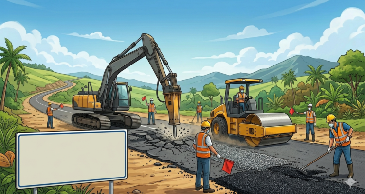 Gambar Ilustrasi Jalan Parungpanjang hingga Bunar, Foto/Gemini AI