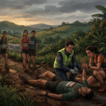 Gambar Ilustrasi Seorang peserta ajang trail run dilaporkan meninggal dunia saat mengikuti lomba di wilayah Babakan Madang, Kabupaten Bogor, Foto/Gemini AI