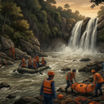 Gambvar Ilustrasi remaja yang tenggelam di Curug Parigi ditemukan, Foto/Gemini AI