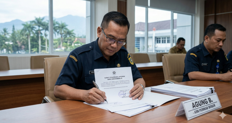 Gambar Ilustrasi laporan dugaan maladministrasi dalam pemberhentian jabatan fungsional di lingkungan Pemerintah Kabupaten Bogor, Foto/Gemini Ai