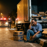 gambar ilustrsi supir edkpedisi ngaku dibegal padahal gelapkan ratusan kardus sus, Foto/Gemini Ai