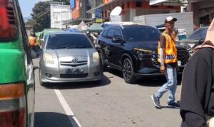 Kondisi parkir semrawut di Pasar Anyar Bogor yang alami kemacetan parah, Foto/Istimewa