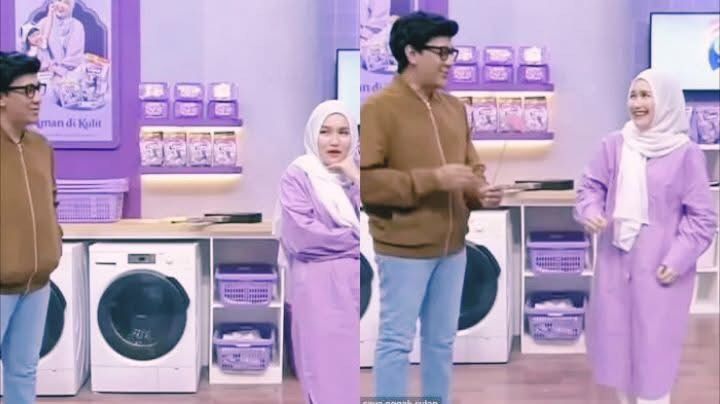 Ayu Ting Ting dan Andre Taulany saat syuting di Trans 7, Foto/ Tangkapan layar Youtube @trans7 Ayu Ting Ting dan Andre Taulany saat syuting di Trans 7, Foto/ Tangkapan layar Youtube @trans7