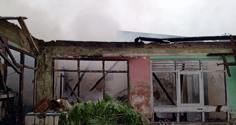 Kondisi rumah yang terbakar di Ciomas Bogor, Foto/Istimewa