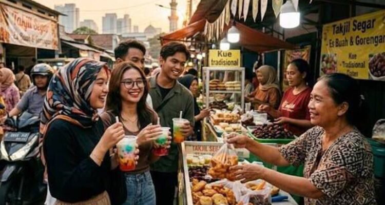 Ilustrasi GenZ berburu Takjil